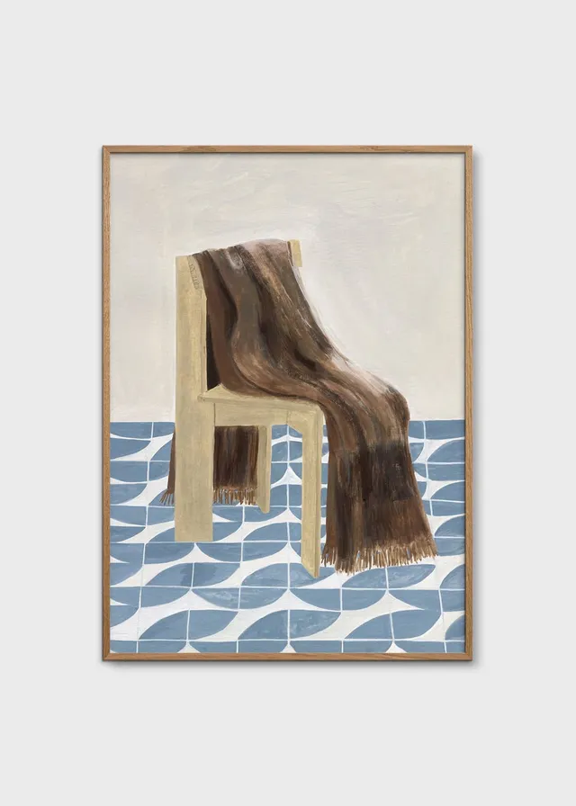 The Poster Club Art Prints Chair with Blanket Kunstdruck 30x40