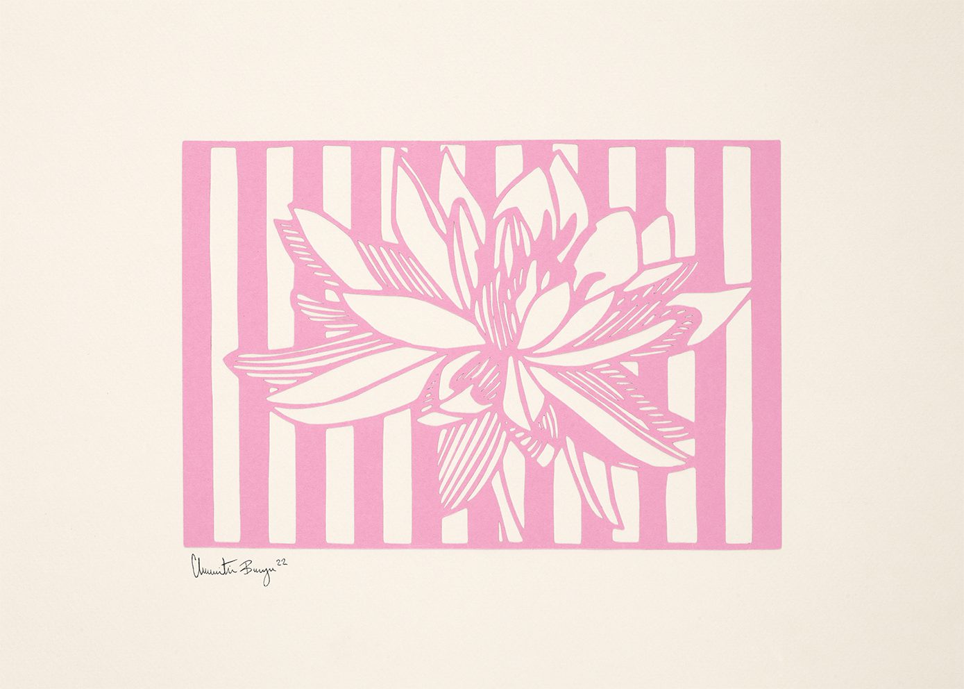 The Poster Club Art Prints Lotus No 01 Poster A4 Rosa