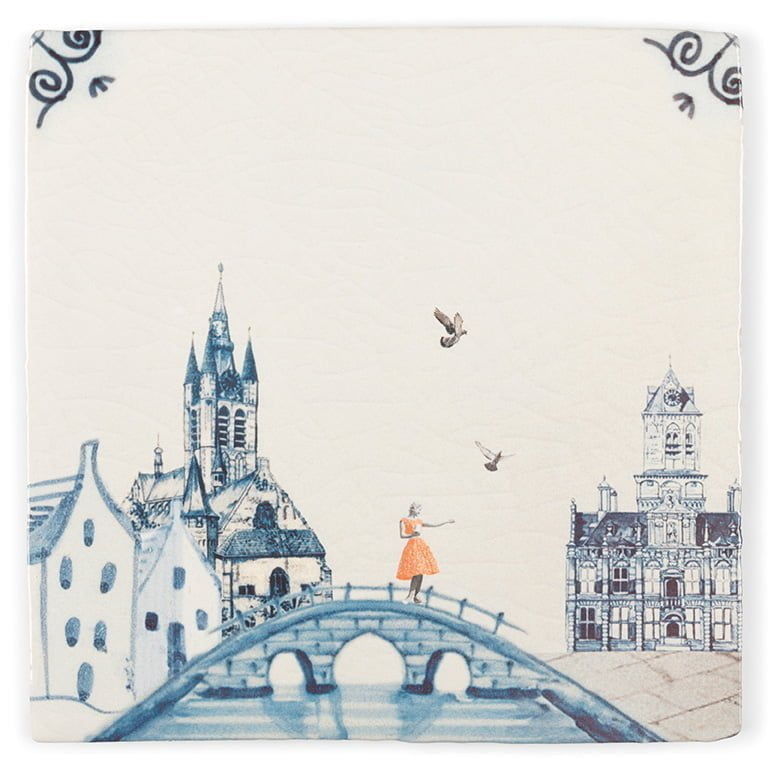 StoryTiles Delft Blue Delfts blauw Fliese 10x10 cm Stadt