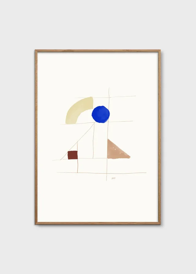 The Poster Club Art Prints The Blue Dot Poster 30x40 cm beige