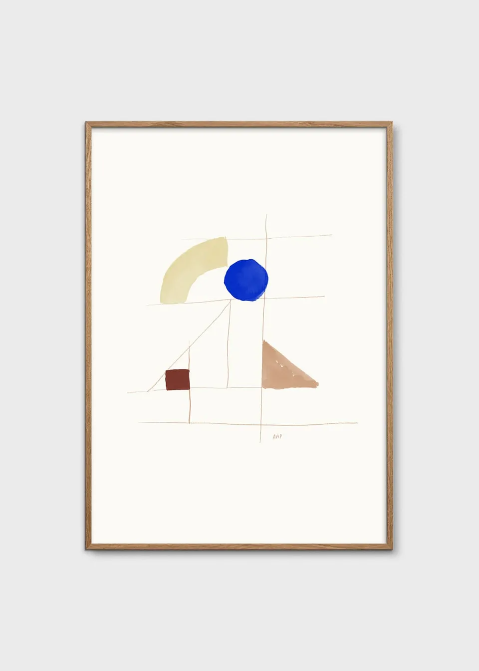 The Poster Club Art Prints The Blue Dot Poster 30x40 cm beige