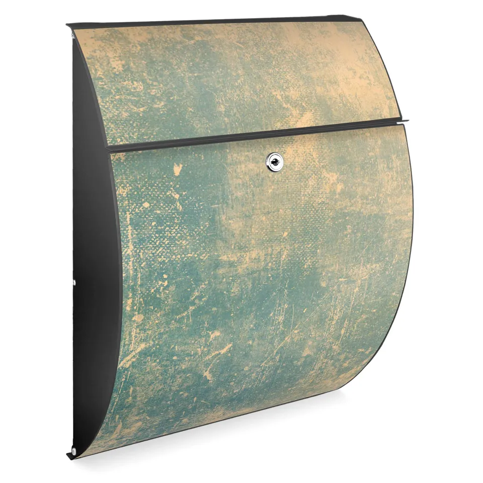 Banjado Riviera Briefkasten Anthrazit Patina Grün A4