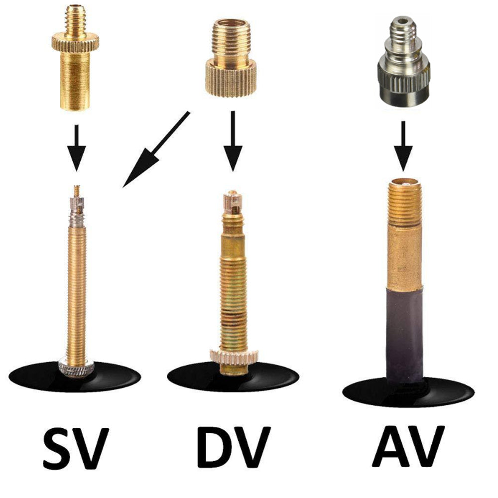 LS-LebenStil Ventil-Adapter Set Fahrrad SV AV DV 3er