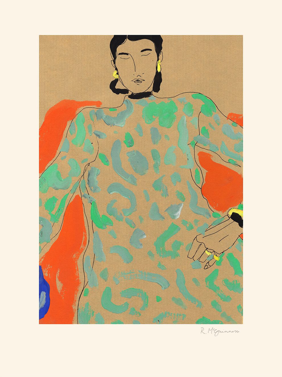 The Poster Club Green Dress Poster 30x40 cm grün