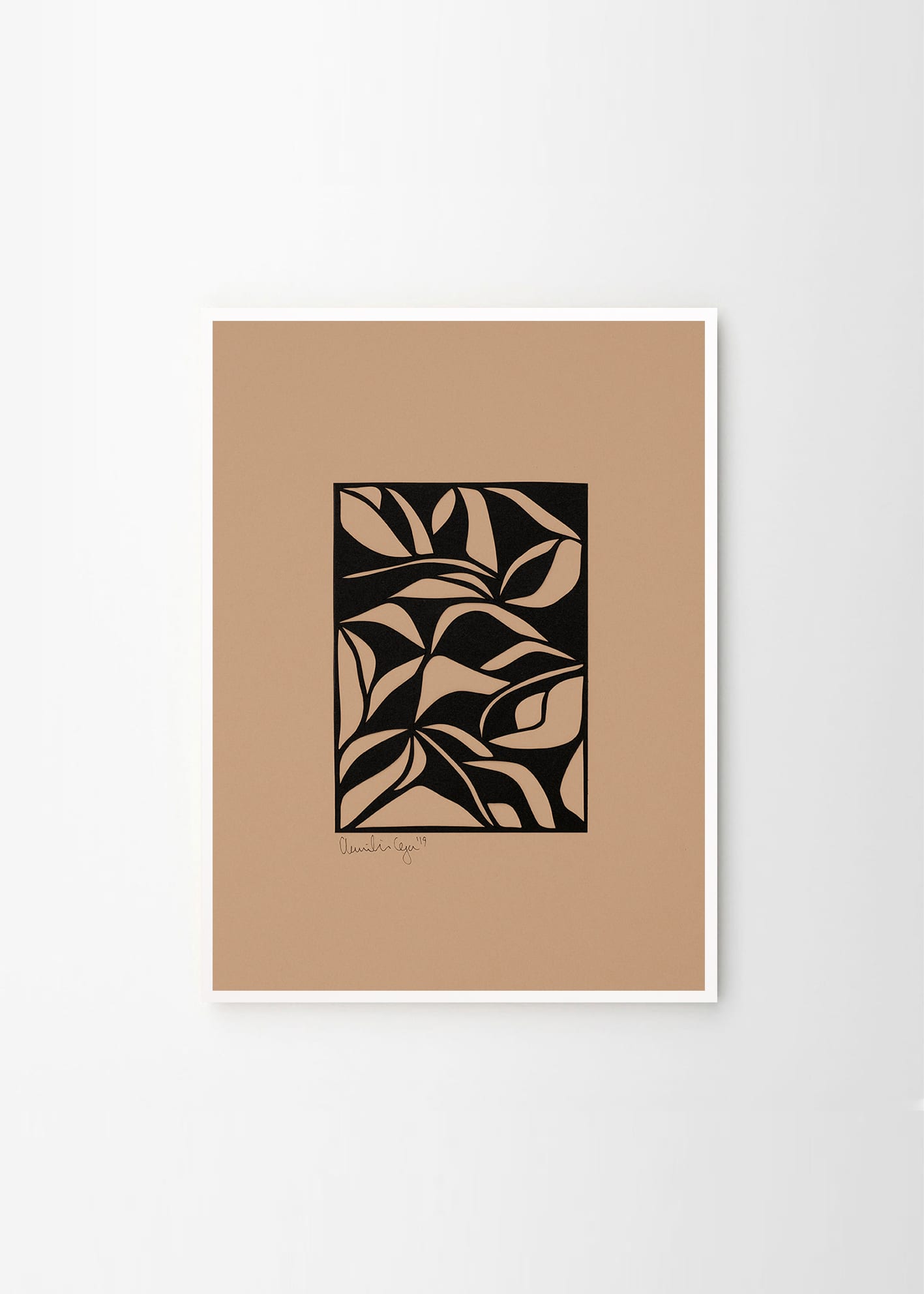 The Poster Club Art Prints Leaves No. 01 Poster 30x40 cm braun