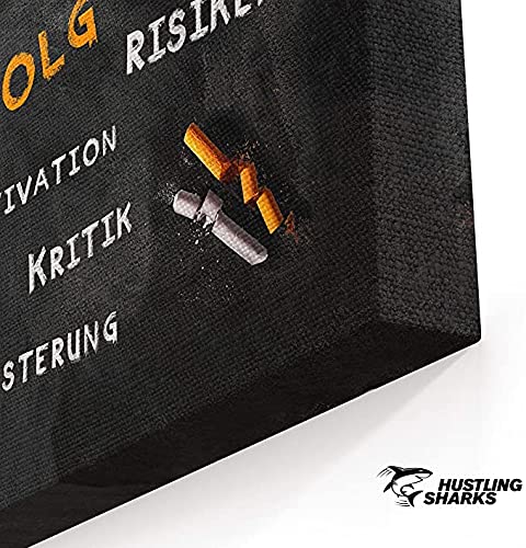 Hustling Sharks Tafel des Erfolgs Leinwandbild 45x30cm Büro