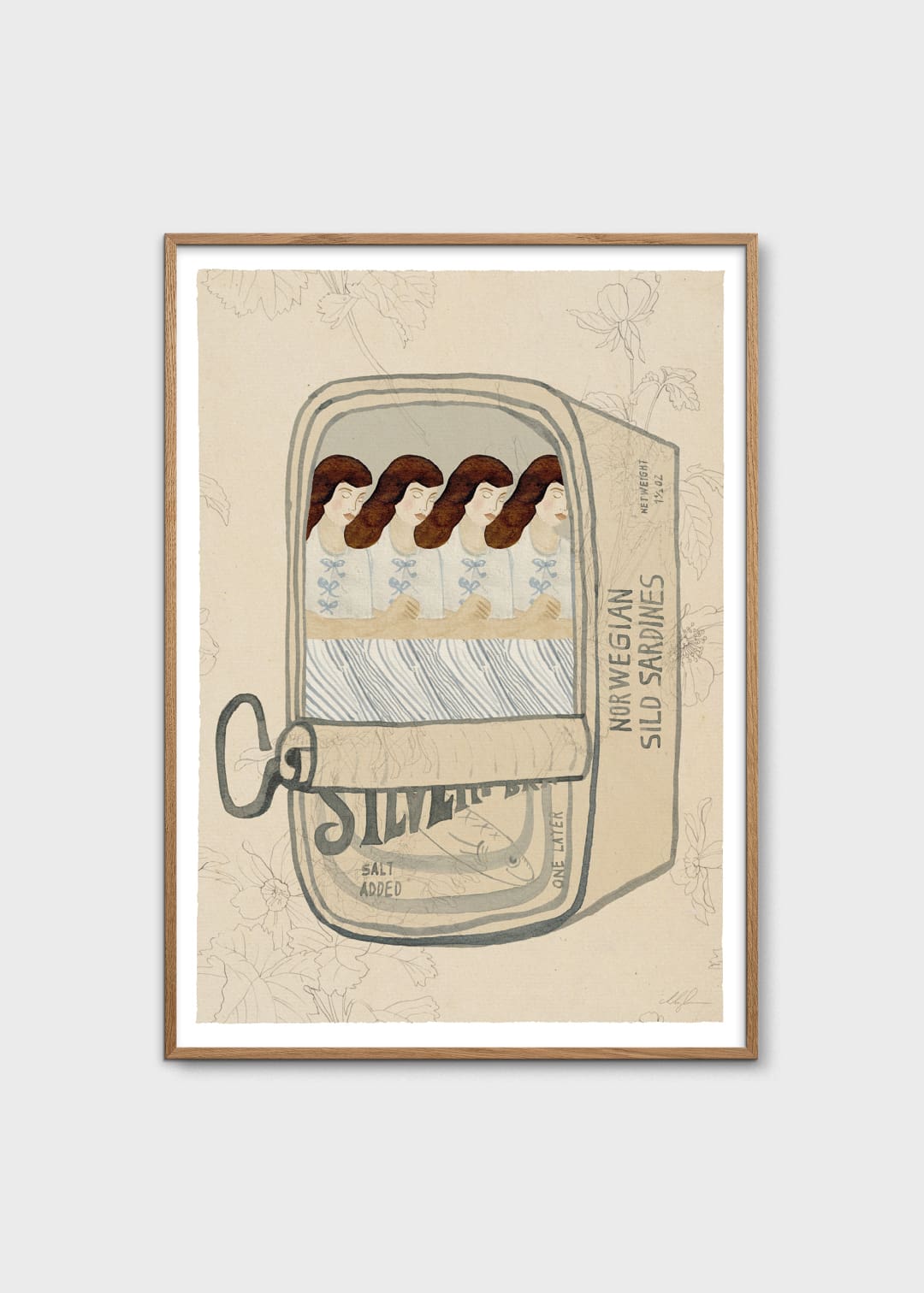 The Poster Club Nap Time Poster 30x40 cm beige