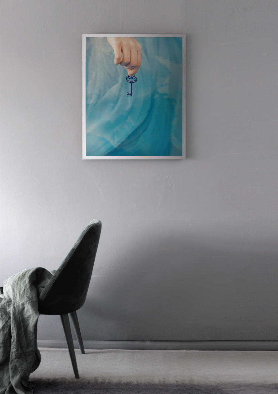 Mineheart Wall Art The Key Kunstdruck Weiß 21x30 cm