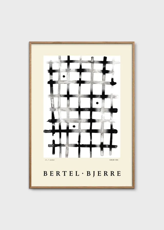 The Poster Club Grid 01 Kunstdruck 50x70 cm schwarz-weiß