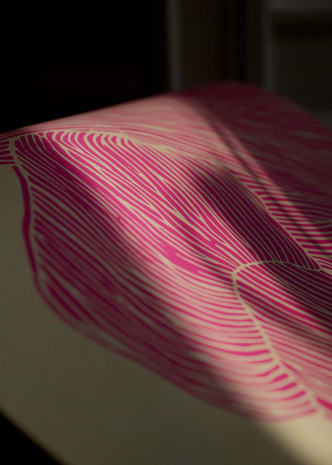 The Poster Club Art Prints The Line Pink Poster rosa abstrakt