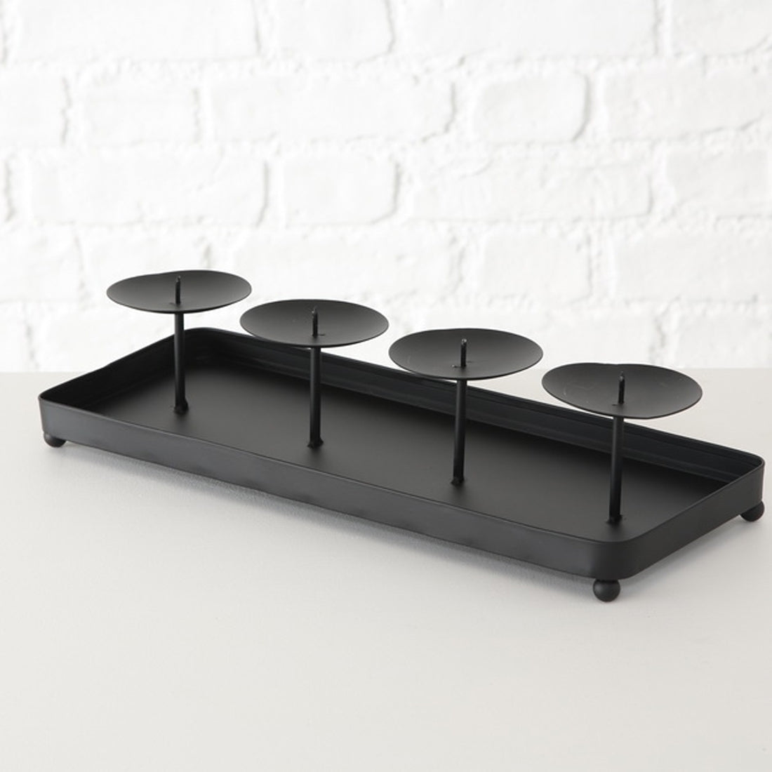 LS-LebenStil Möbel & Wohnen Kerzenschale Eisen 40cm Schwarz