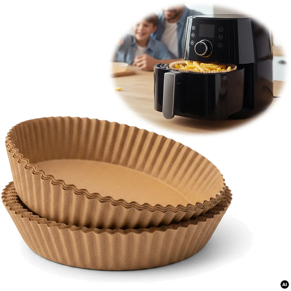 LS-LebenStil Backpapier Rund 16cm 100 Stück Airfryer FSC