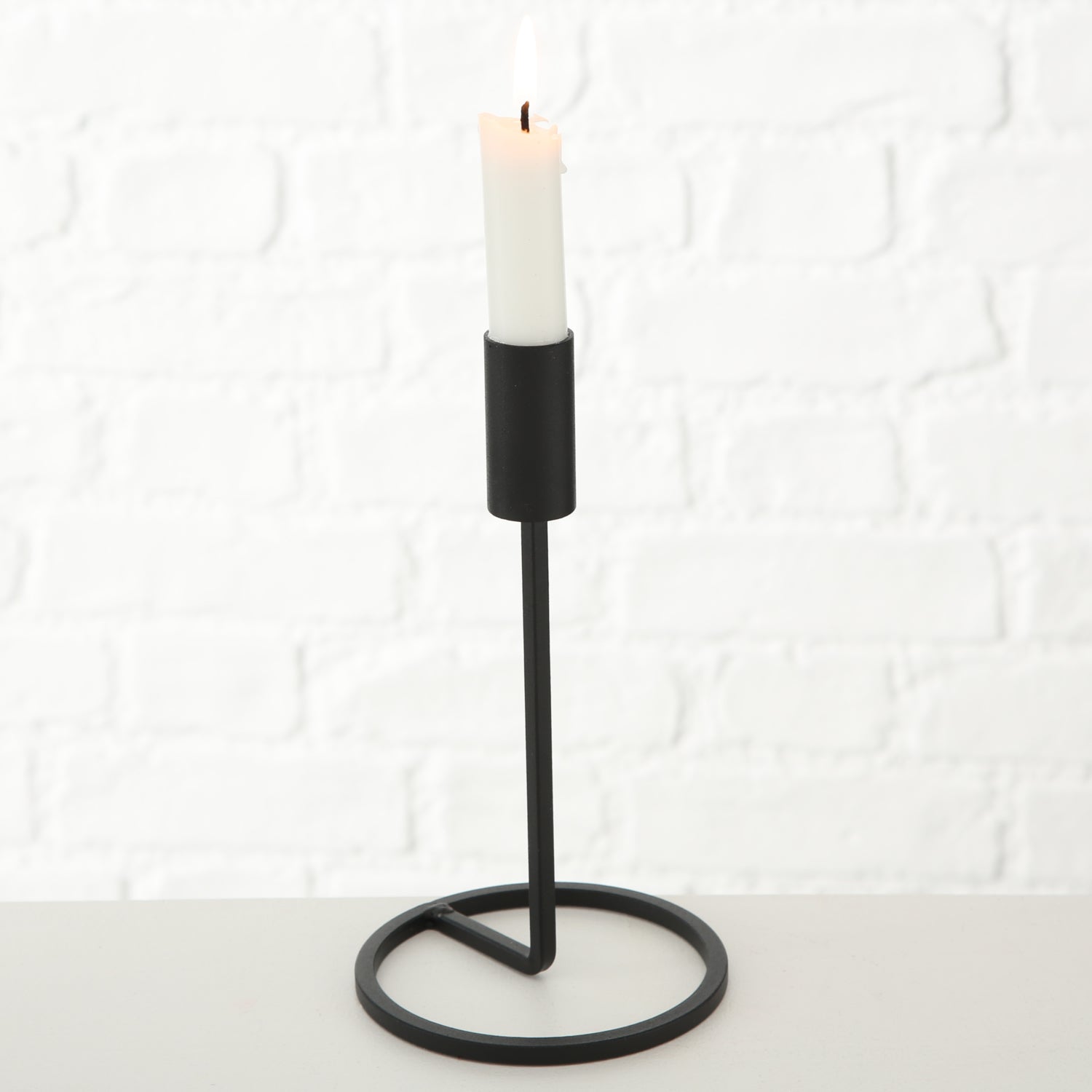 LS-LebenStil Vintage Kerzenständer 3er Schwarz Metall