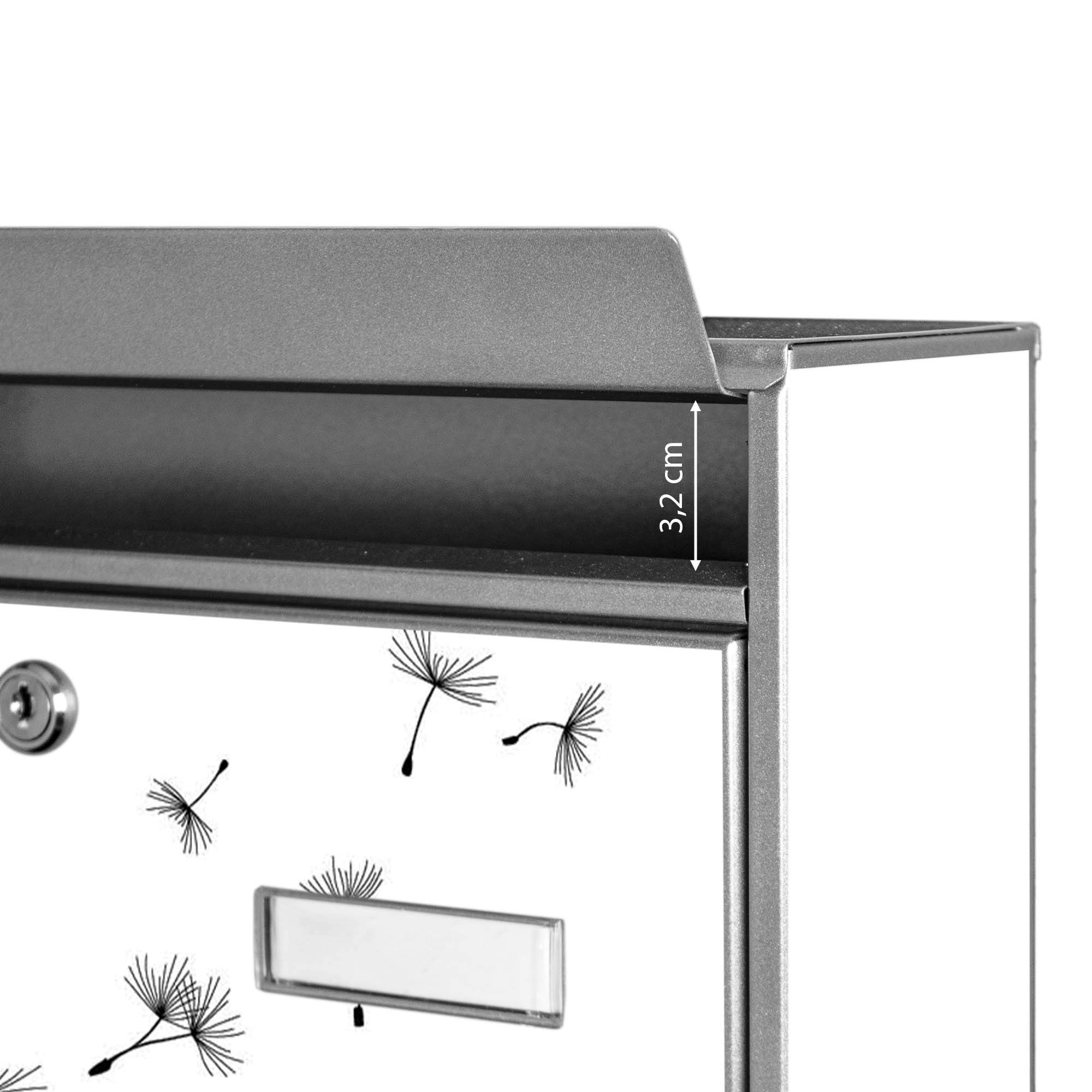 Banjado Briefkasten Pusteblume 2 Briefkasten Silbergrau A4