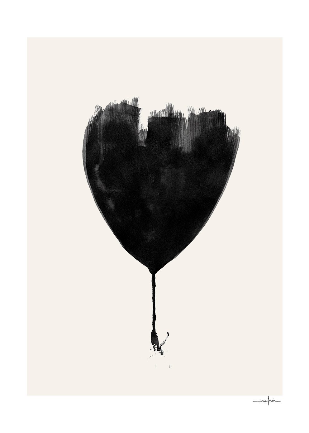 The Poster Club Art Prints Tulipa Poster A4 schwarz-weiß
