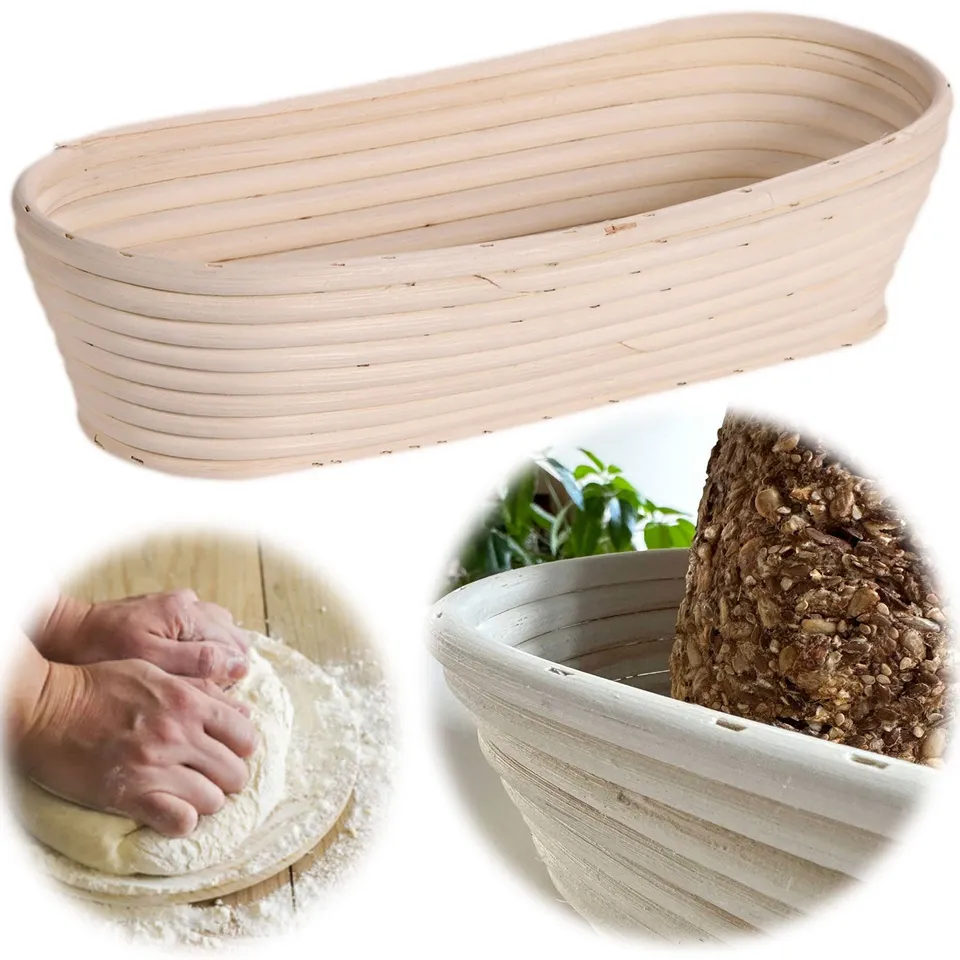 LS-LebenStil Küche & Haushalt Gärkörbchen Peddigrohr oval 35cm