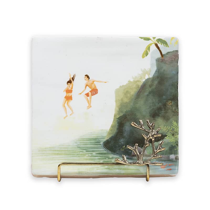 Storytiles Tile Holders Golden Stand Coral Fliesenhalter