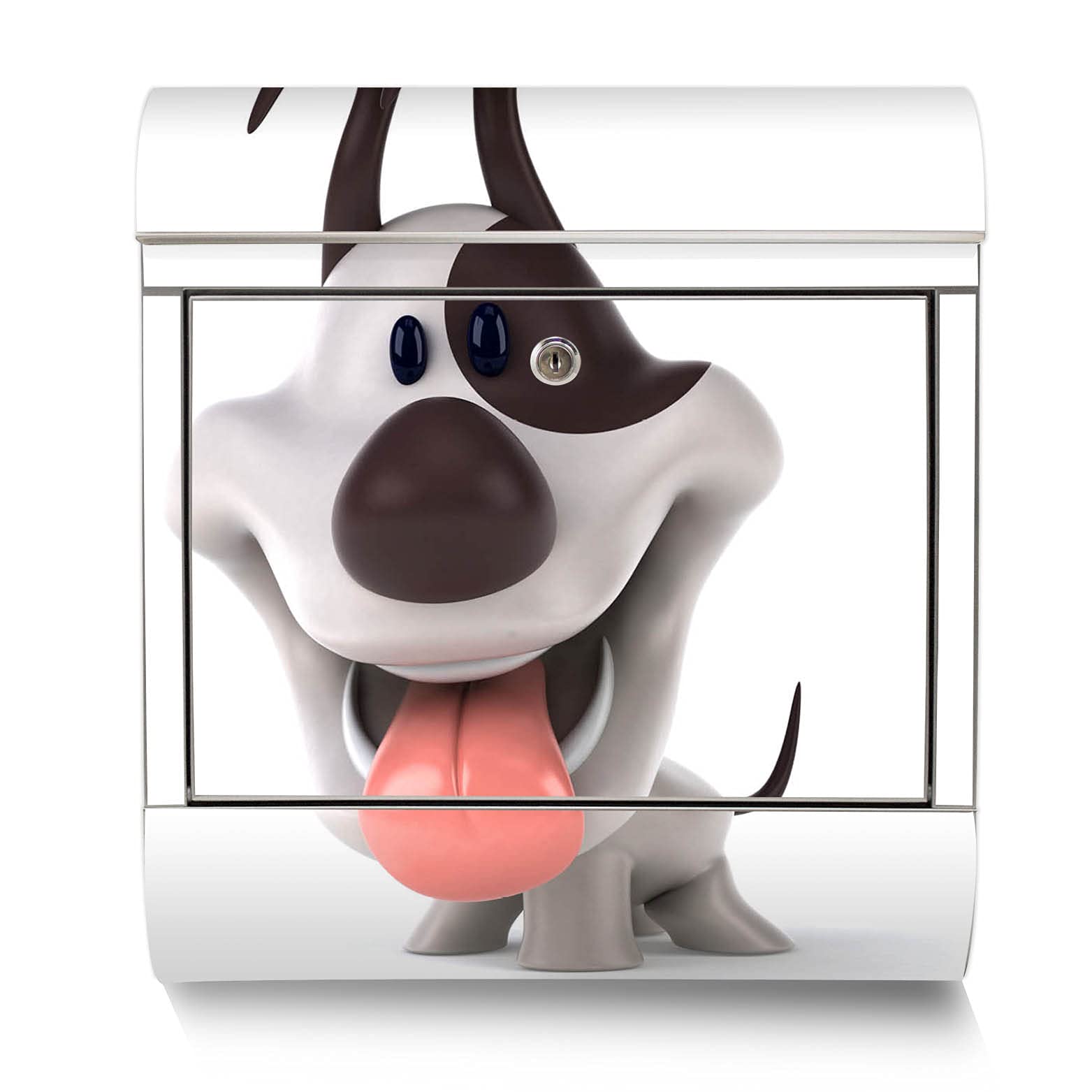 Banjado Briefkasten Comic-Hund Edelstahl Standbriefkasten A4