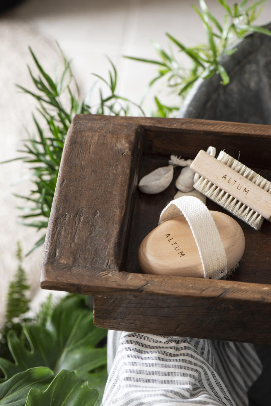 IB Laursen Altum Nagelbürste Holz 10cm 2er Set Naturhaar