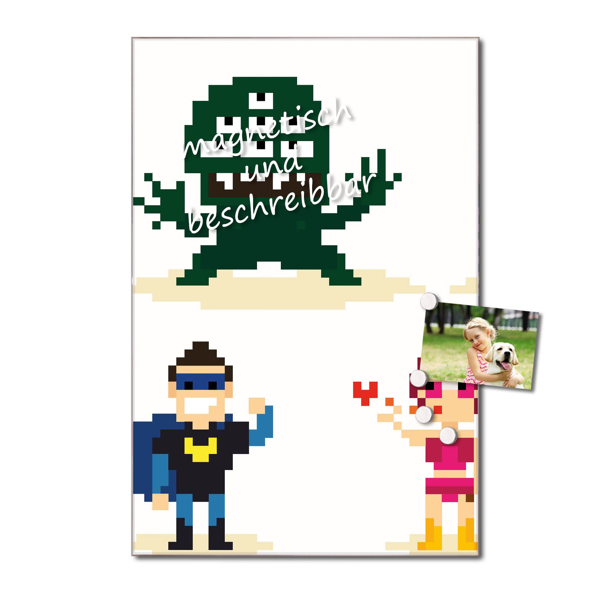 Banjado Magnettafel Superhelden Magnetboard 60x40 cm Kinder