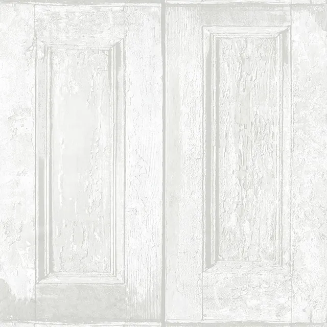 Mineheart Wallpaper Whitewash Panelling Tapete Weiß Holzoptik