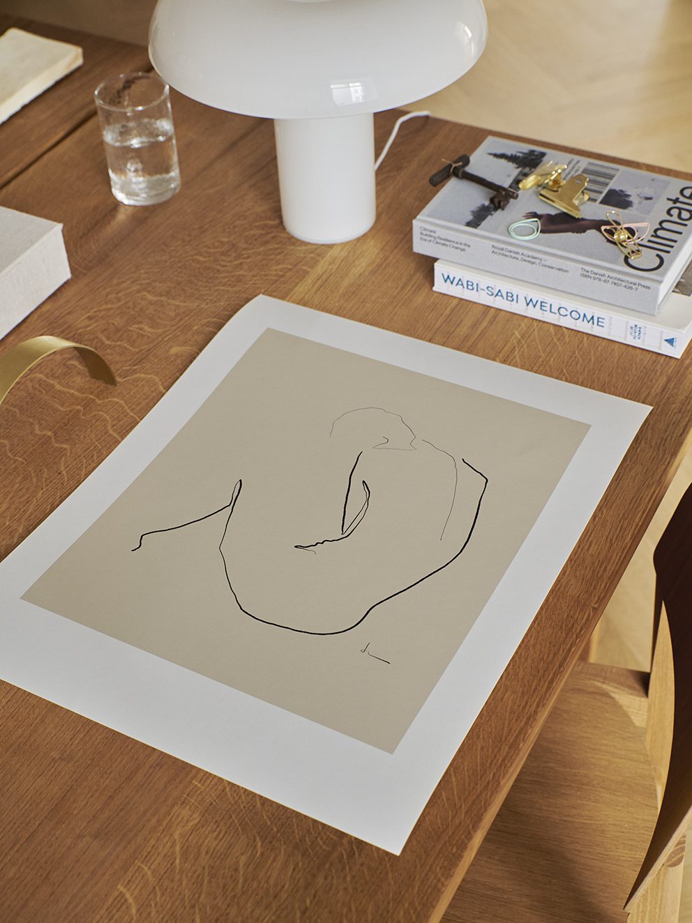 The Poster Club Rise Poster 30x40 cm beige abstrakt