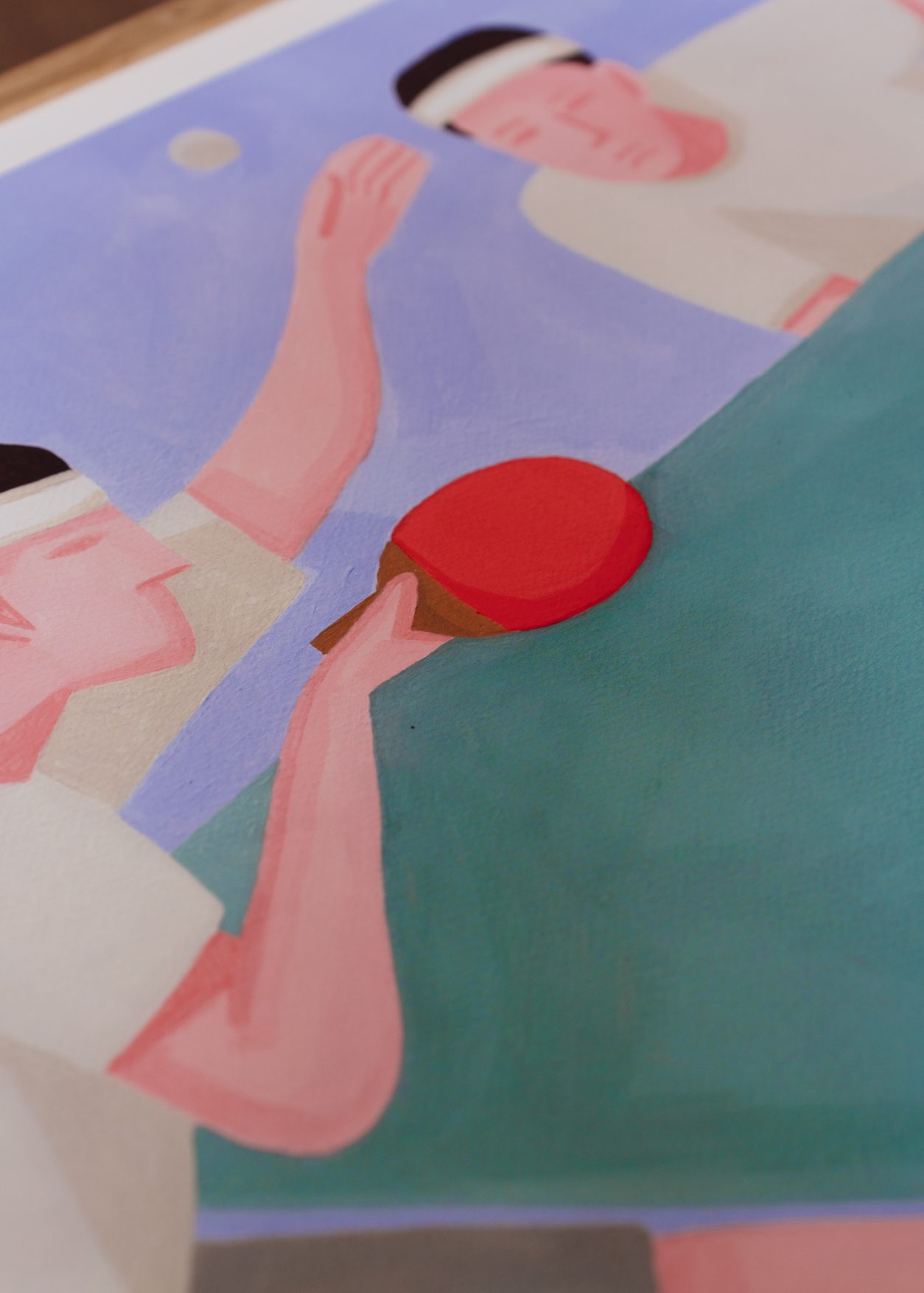 The Poster Club Art Prints Ping Pong Poster 30x40 cm Grün Lila