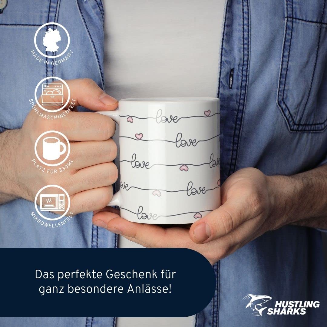 Hustling Sharks Wandbilder Love Tasse 330ml Herz Liebe