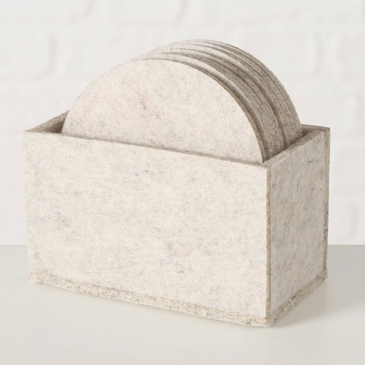 LS-LebenStil Küche & Haushalt Glasuntersetzer Filz Beige 10er Set