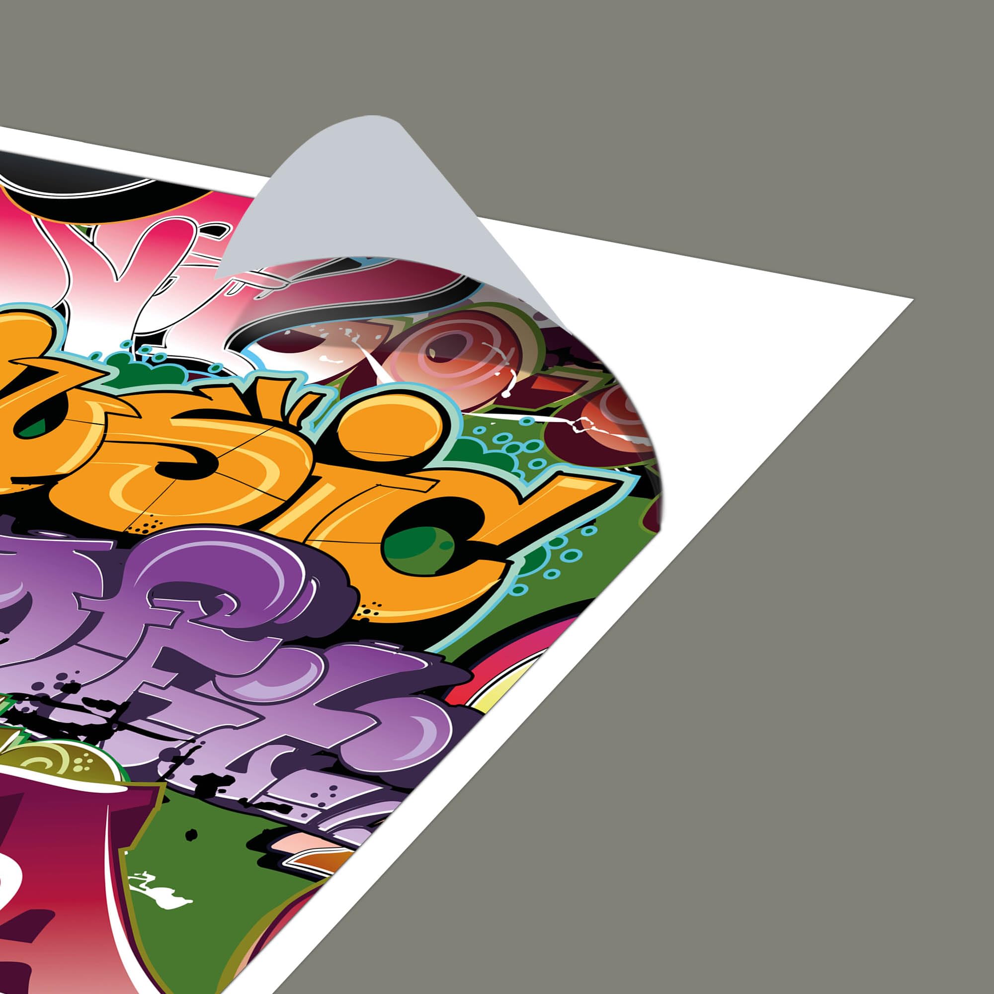 Banjado Möbelfolie Graffiti Tischfolie 55x55 cm selbstklebend