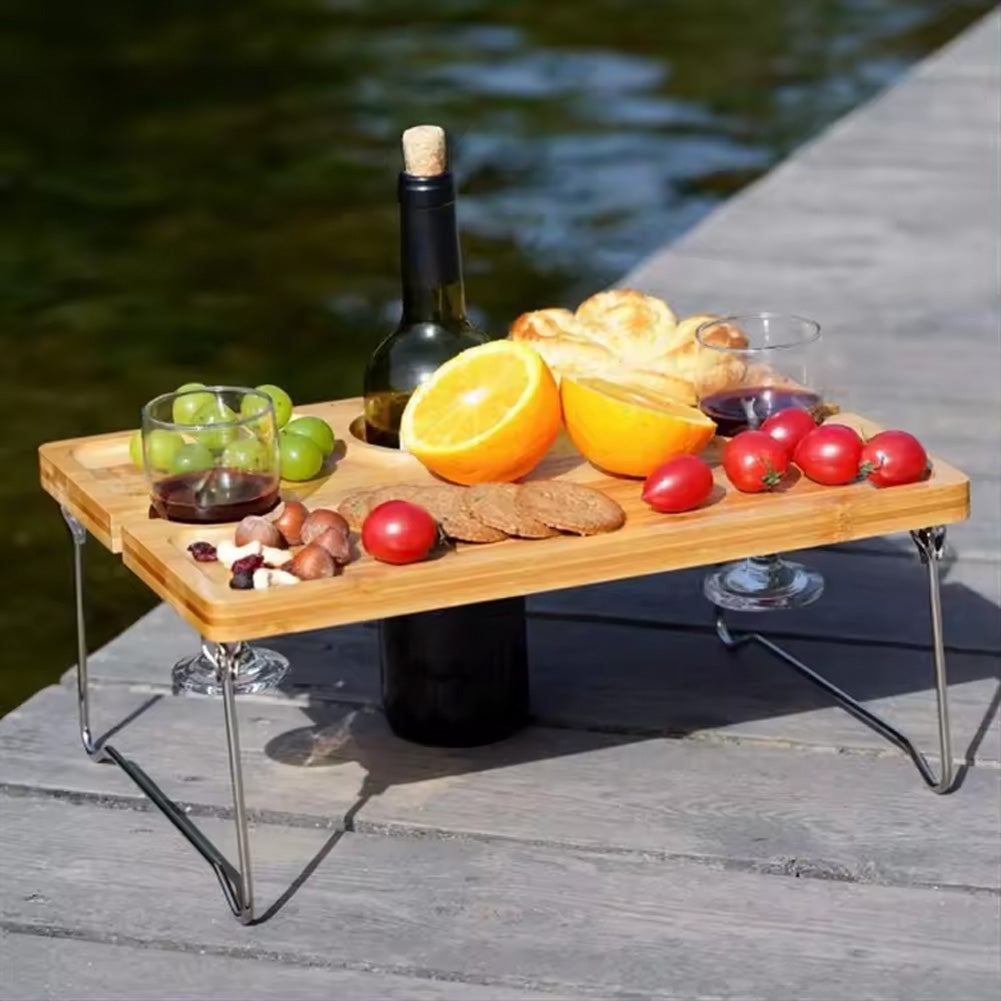 LS-LebenStil Picknicktisch Holz klappbar 38x28cm Weintisch