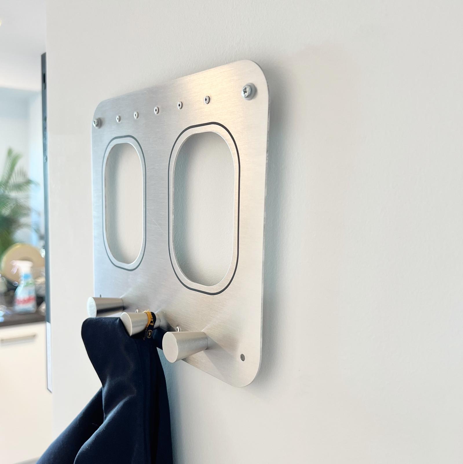 aircraftwindows Coat Racks Flugzeugfenster Garderobe 2er Alu