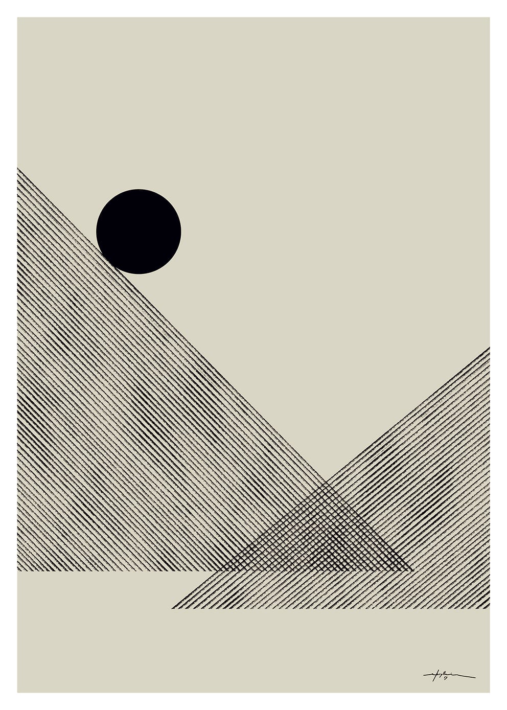 The Poster Club Altitude Poster 30x40 beige