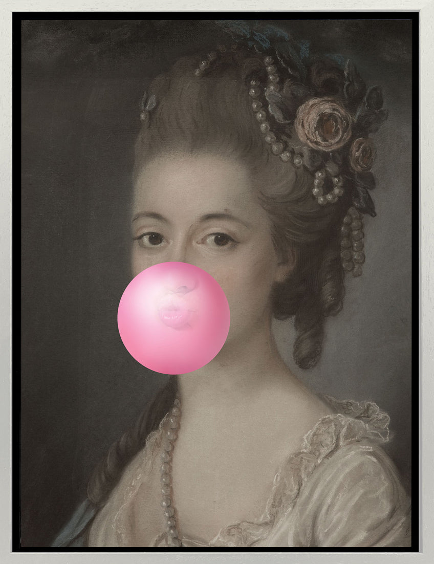Mineheart Bubblegum Portrait 5 Leinwandbild 30x41cm Rosa