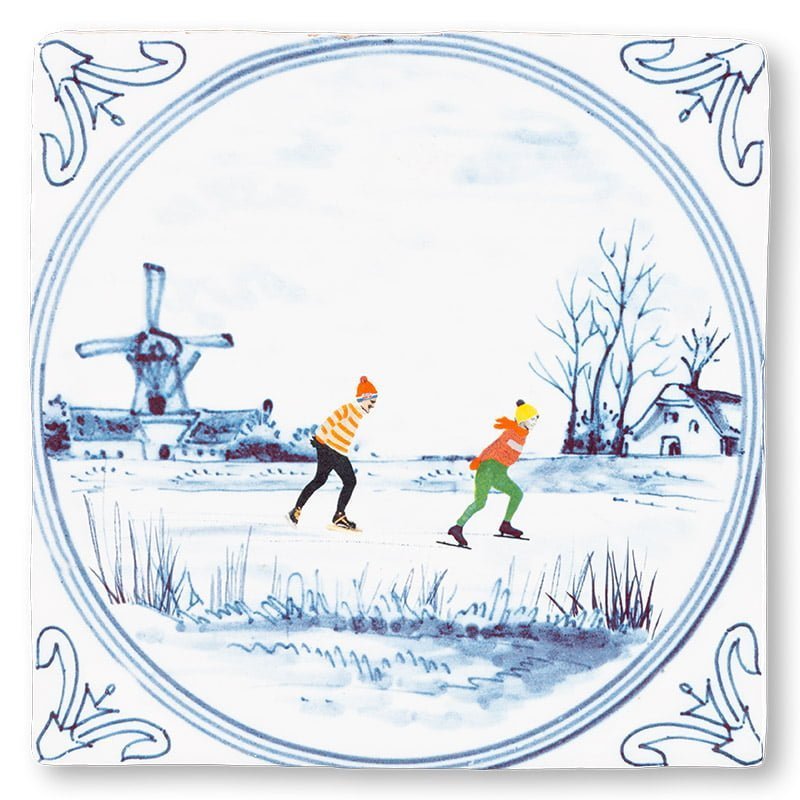 Storytiles Delft blue Hollandse winter Fliese 10x10 cm Winter
