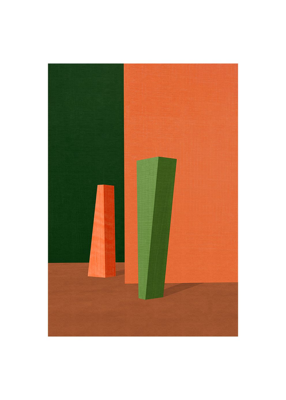 The Poster Club Between Columns Poster 30x40 cm grün