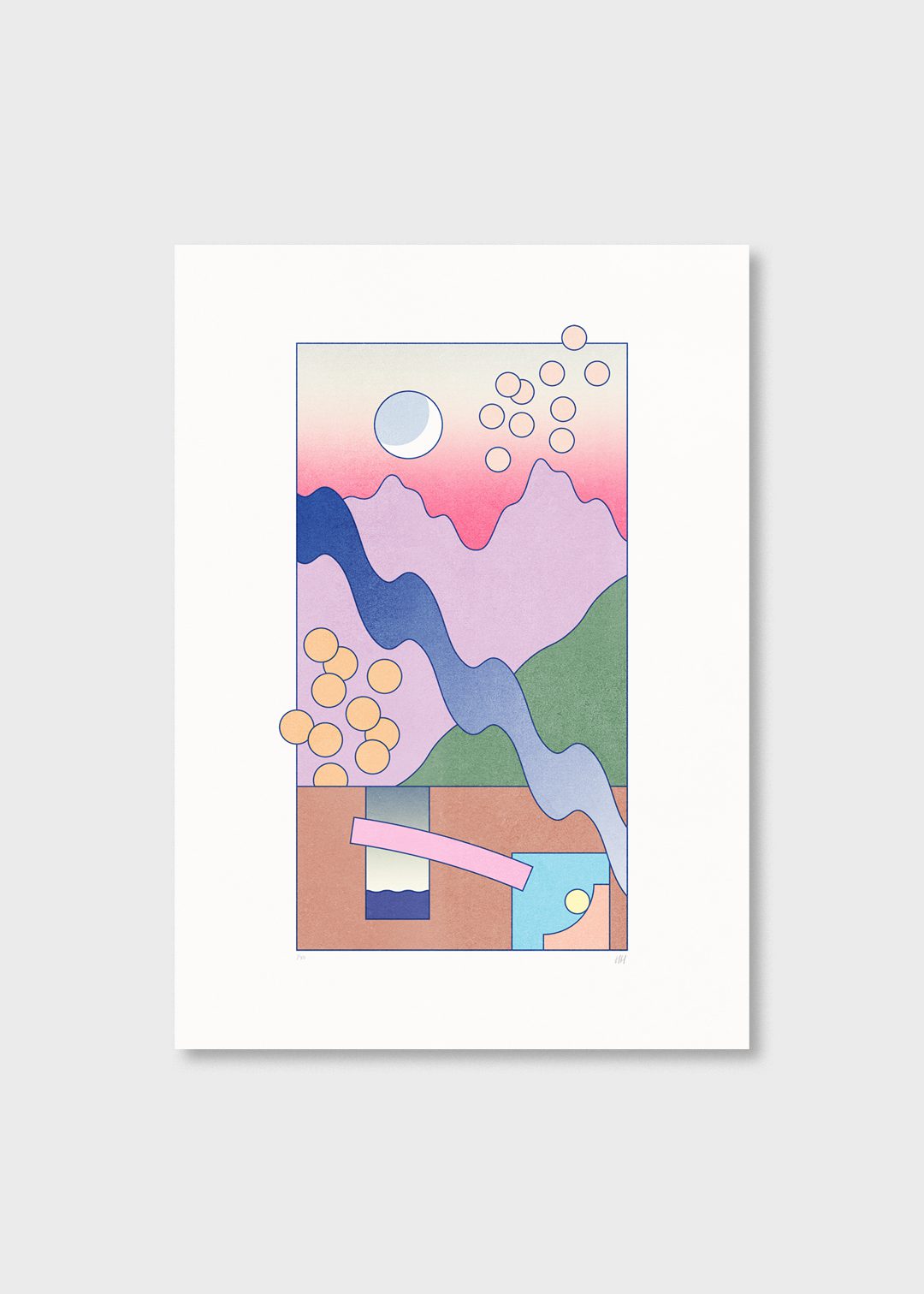 The Poster Club Art Prints Moon Valley Kunstdruck A3 limitiert