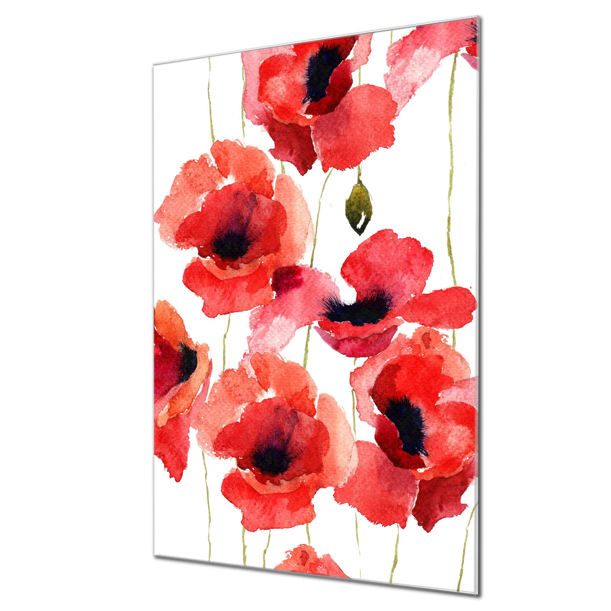 Banjado Magnettafel Lavendelfeld Glas 40x60 cm Blumen