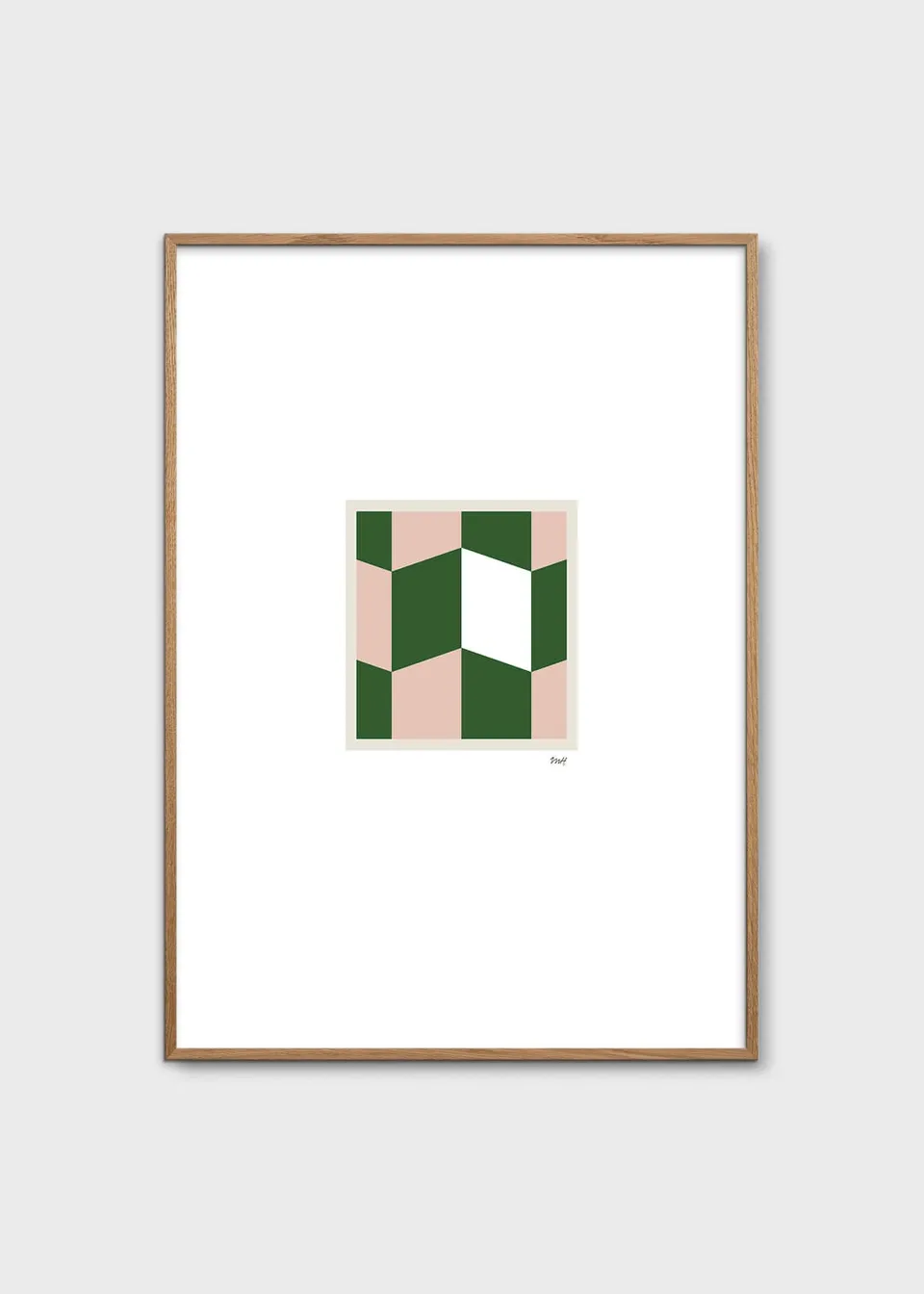 The Poster Club Window No.03 Kunstdruck 30x40 grün rosa