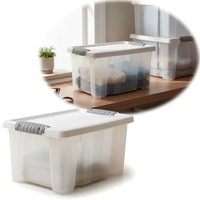 LS-LebenStil Stapelbox 30x20x15cm Deckel transparent
