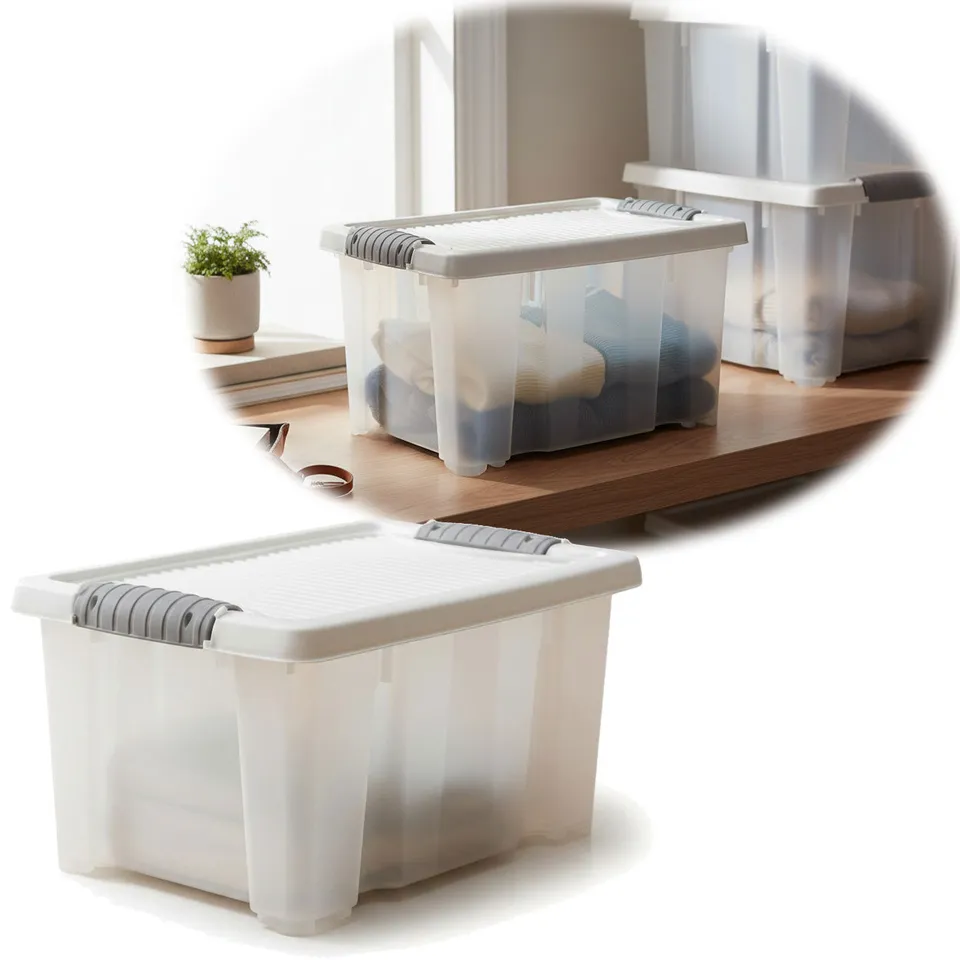 LS-LebenStil Stapelbox 30x20x15cm Deckel transparent