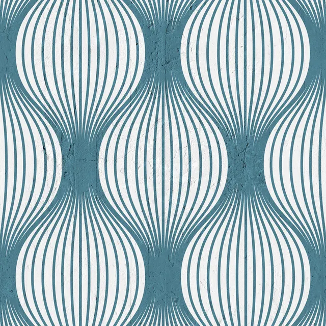 Mineheart Wallpaper Petroleum Geometric Bulbs Tapete Petrol