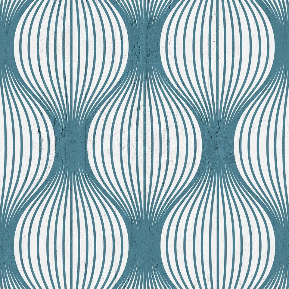 Mineheart Wallpaper Petroleum Geometric Bulbs Tapete Petrol