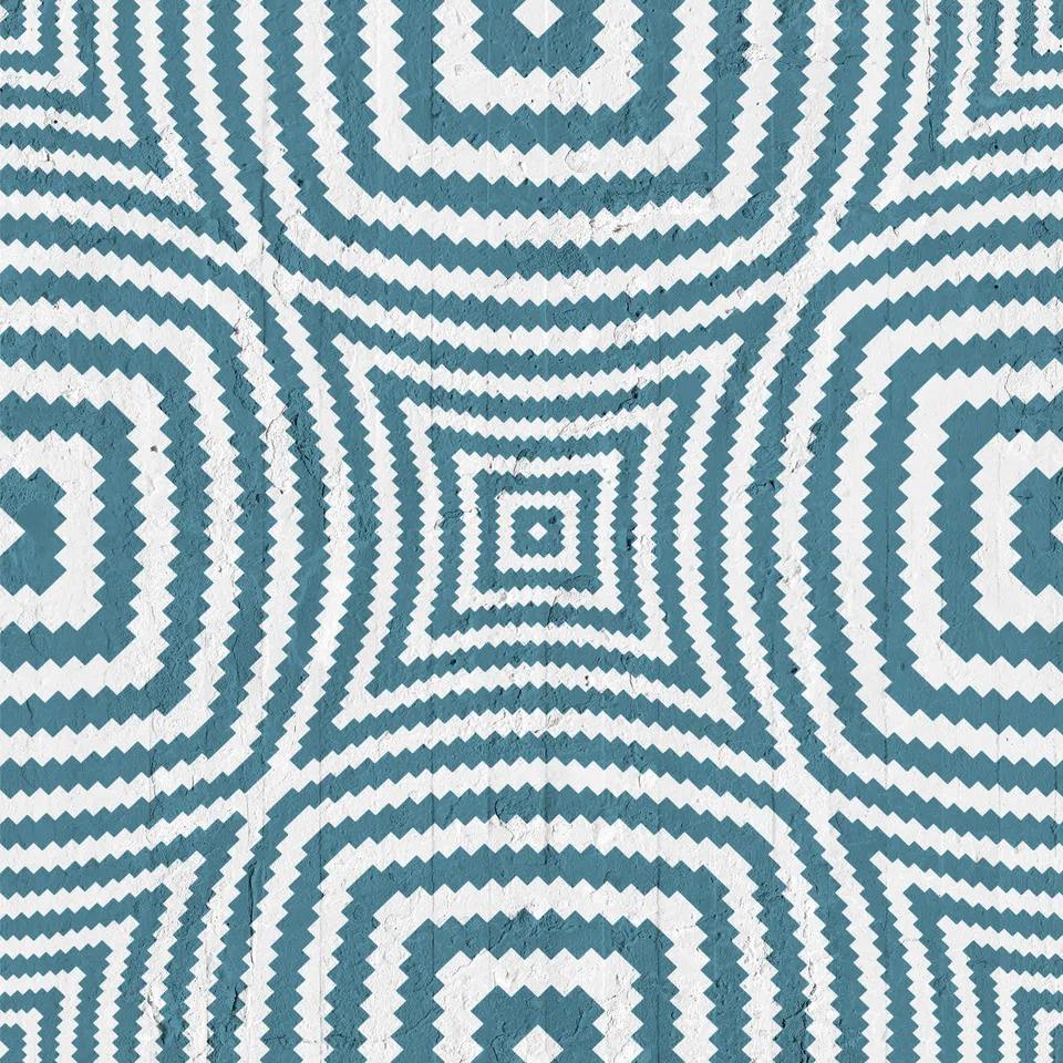 Mineheart Petroleum Geometric Circles Tapete petrol Rolle