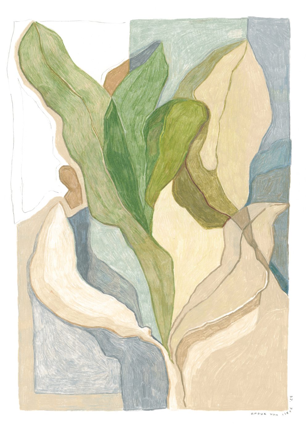 The Poster Club Seaweed Poster 30x40 cm grün