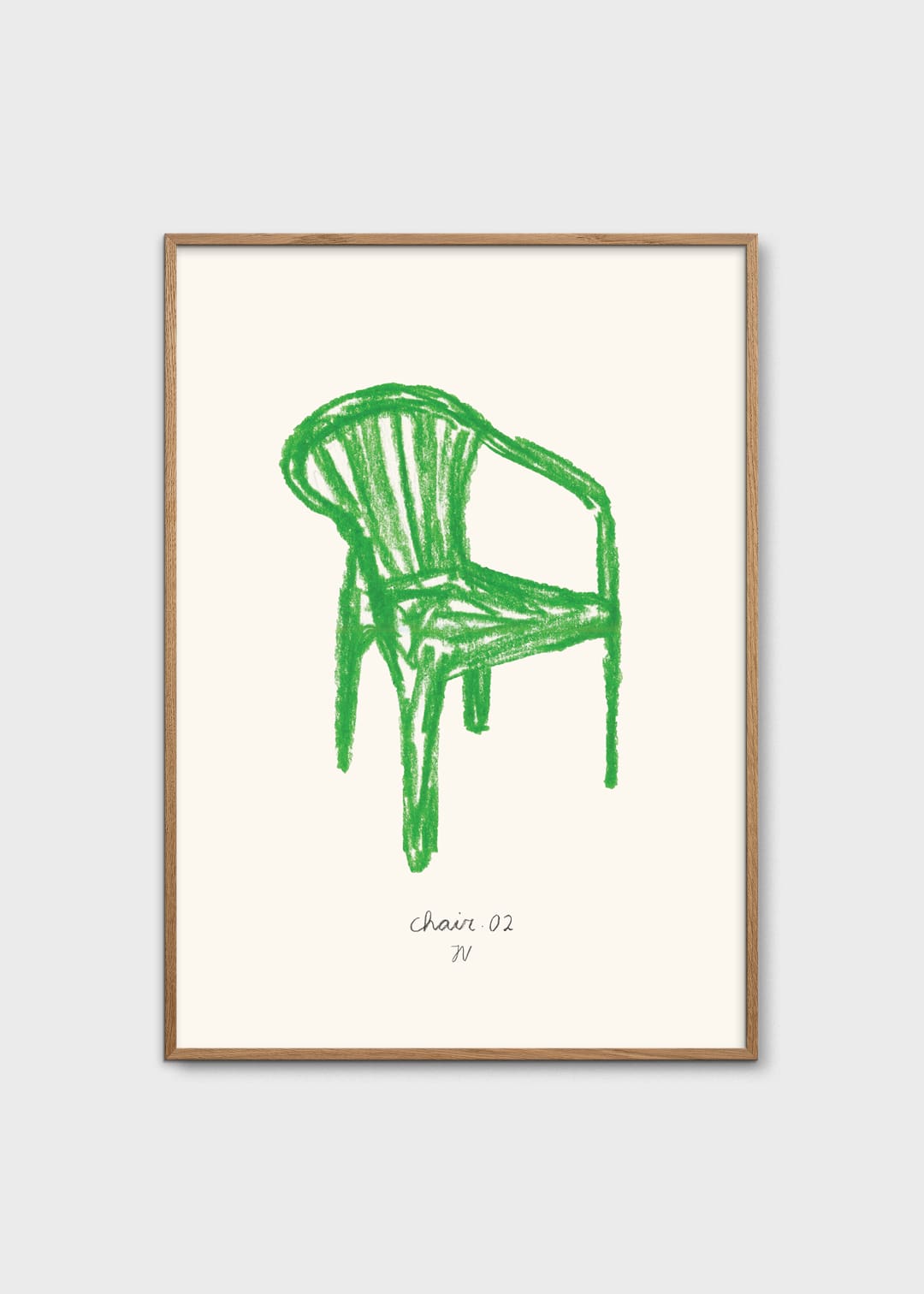 The Poster Club Chair 02 Poster 30x40 cm Grün Stuhl