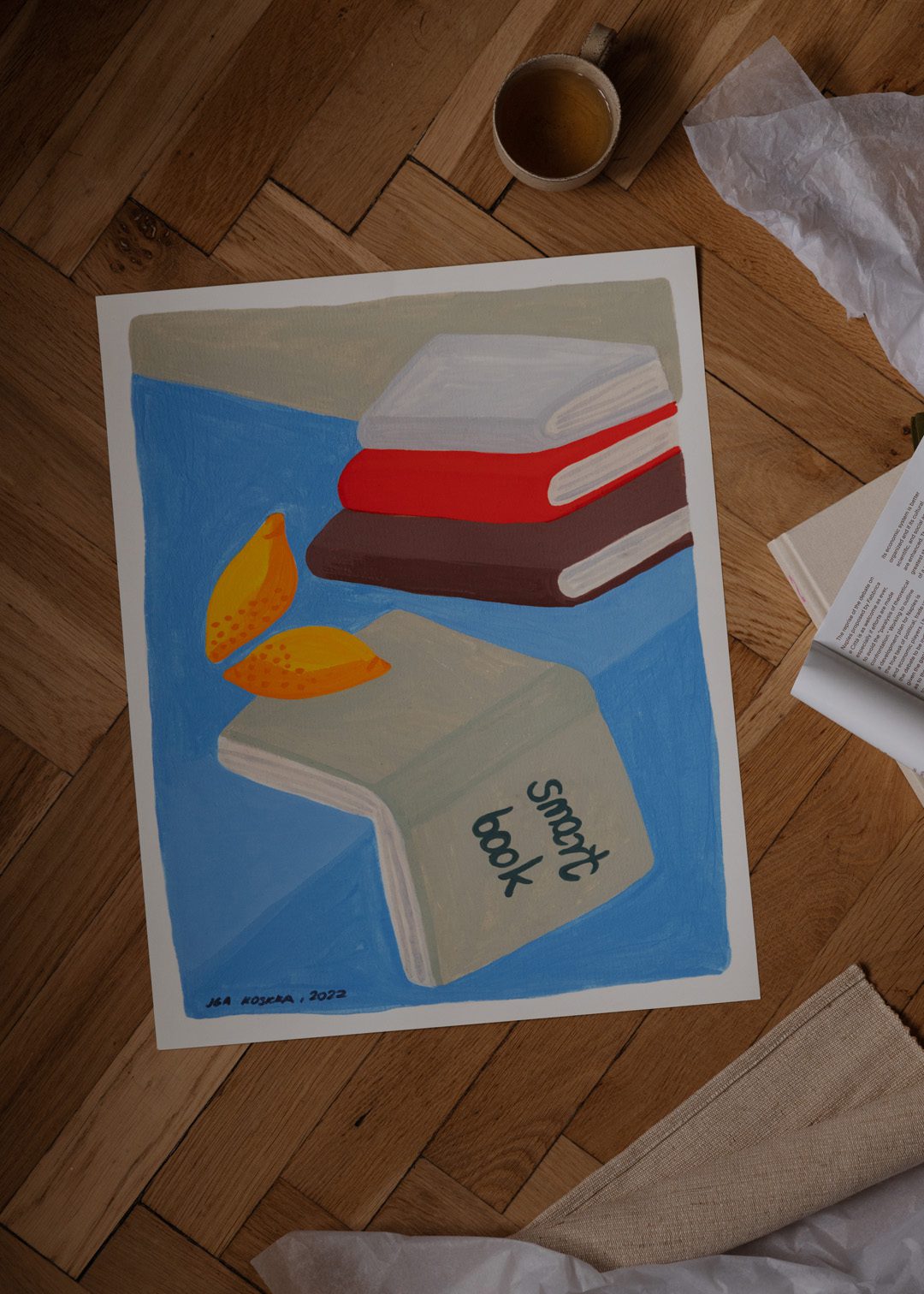 The Poster Club Art Prints Smart Book Poster 30x40 blau