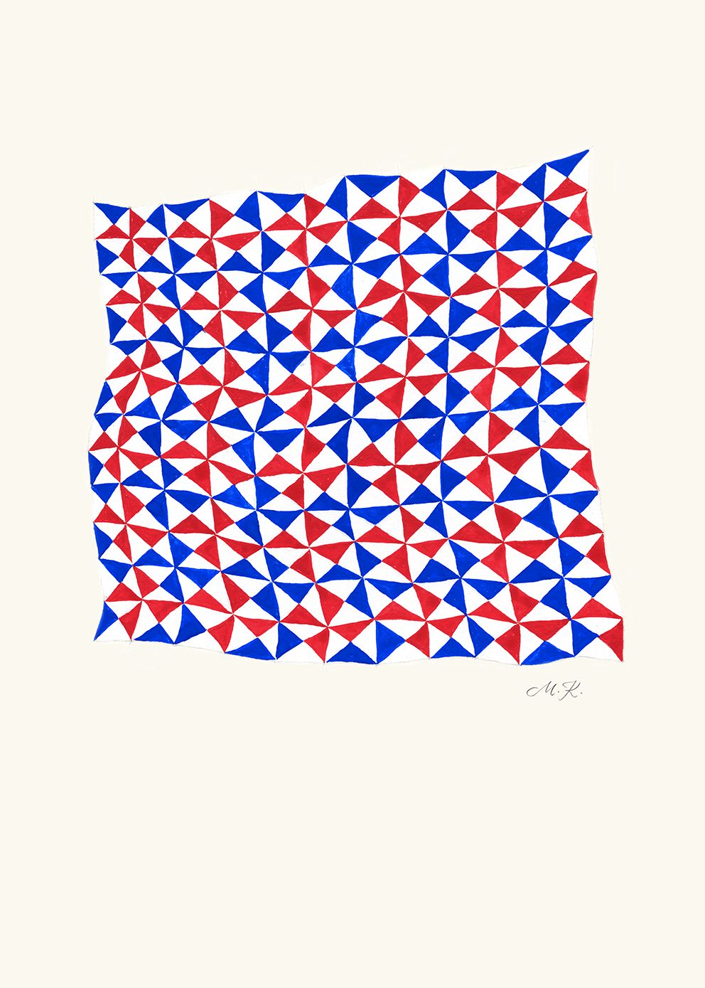 The Poster Club Tern No. 3 Kunstdruck 30x40 cm blau-rot