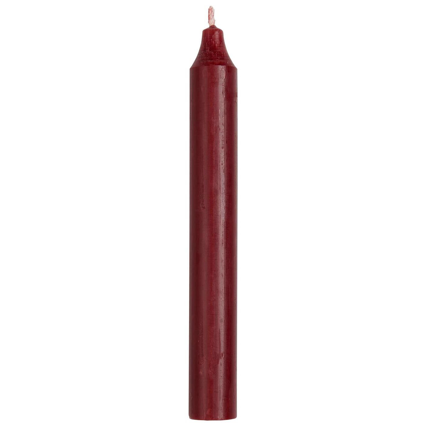 Ribe Stabkerzen Bordeauxrot 18x2,2 cm Rustik 4er Set Tafelkerze