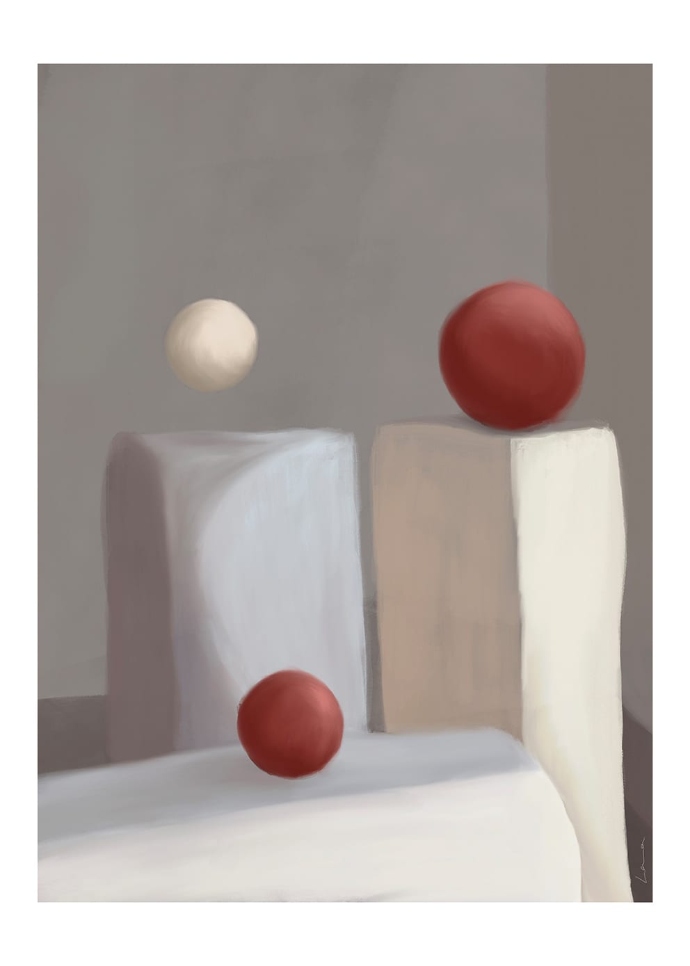 The Poster Club Odd One Out Poster 50x70 cm abstrakt grau